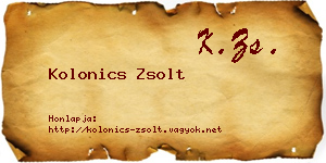 Kolonics Zsolt névjegykártya